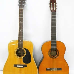 02 65-592192-26 △ [S] ARIA アリア W250 アコースティック ギター Suzuki スズキ C-150 クラシック ギター 2点 セット 旭65の画像1