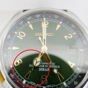 16 82-591737-19 [Y] セイコー SEIKO アルピニスト Alpinist 6R15-00E0 23石 デイト 自動巻き メンズ 腕時計 グリーン系文字盤 鹿82の画像2