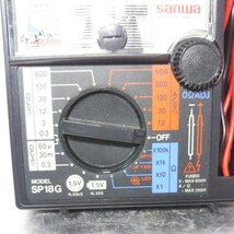送料無料(４M488)SANWA サンワ アナログテスター SP18G 電気計測 検電 AC DC 抵抗 電圧 電流 _画像4