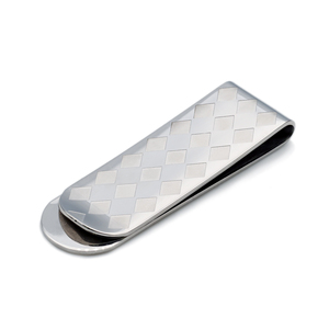 money clip surgical stainless steel diamond pattern. money clip 