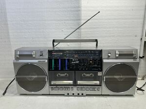 【SHARP／シャープ】GF-757 ラジオ付ステレオテープレコーダー 大型ラジカセ 昭和レトロ★通電確認済み現状品ジャンク部品取り