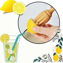 レモン 絞り 果汁 木製 ジューサー カクテル レモンサワー キャン パーティー_画像3