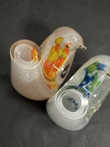 ● コレクター必見 マルティガラス フラワーベース 2点 花瓶 一輪挿し ガラス製 オブジェ 鳥 バード 飾り インテリア 置物 工芸ガラス ma59_画像5