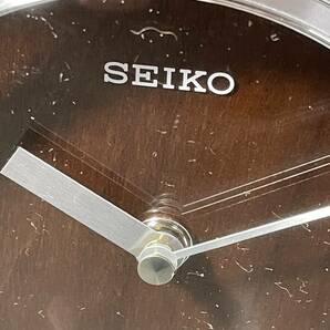★コレクター必見 SEIKO セイコー 置き時計 動作品 木製枠 置物 飾り アンティーク レトロ コレクション T401の画像2