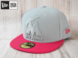 ★未使用品★NEW ERA ニューエラ MLB MIAMI MARLINS マーリンズ 59FIFTY 7-1/2 59.6cm キャップ 帽子 USモデル A215