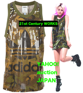 adidas Jeremy Scott スパンコール 迷彩 CAMO タンクトップ S 特価!