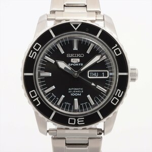 ■ 1円 ～ 中古品 レア ■ セイコー SEIKO ■ ファイブスポーツ SNZH55 7S36-04N0 ■ 機械式 自動巻き メンズ ブラック ファゾムス 日本製