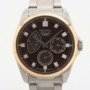 ■ 1円 ～ 正規 中古 参定11万■ セイコー SEIKO ■ メカニカル SARC009 6R20-00C0 ■箱保 ブラウン 茶 RG PG 機械式 自動巻き メンズ