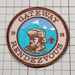 BM40 ゲートウェイ ランデブー ボーイスカウト 丸形 ワッペン パッチ GATEWAY RENDEZVOUS 1993