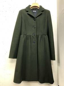 miumiu wool coat Italy made green 42 Prada Japan 