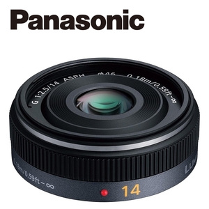  Panasonic Panasonic LUMIX G 14mm F2.5 ASPH. H-H014 single burnt point lens mirrorless camera used 