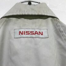 ya168 日産 ジャケット 企業ロゴ 支給品 作業服 ニッサン グレー ワークジャケット_画像5