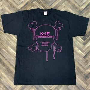 ヤM402 半袖トップス Tシャツ ブラック M メンズ K-1ワールドマックス