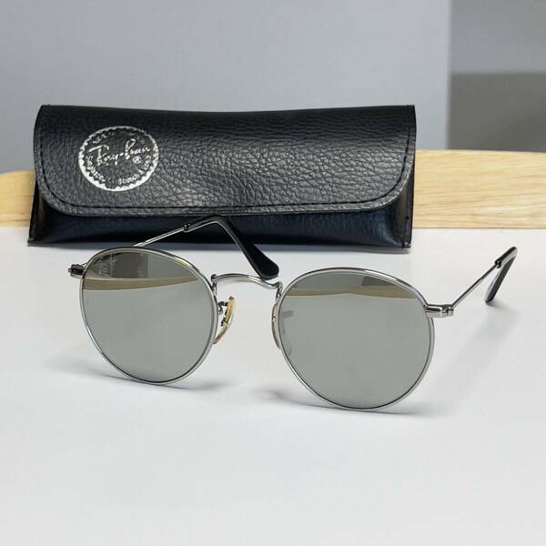 新品同様品◆B&L Vintage Ray-Ban USA ボシュロム社製 ヴィンテージ レイバン 希少レンズ搭載 フルミラー ラウンドメタル W2460 サングラス