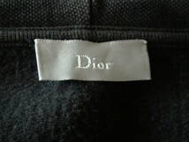 ③　Dior ディオール　コットンジャージー　フードパーカー　黒　44サイズ　Made in ITALY _画像7