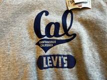 未使用 /Levi's LEVIS トレーナー グレー×ブルー Cal サイズM_画像2
