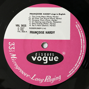 UKイギリス盤 ORIG LP■Francoise Hardy■Sings In English■Disques Vogue 「All Over The World」収録 モノラル【試聴できます】の画像5