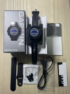 超美品 GARMIN(ガーミン) ForeAthlete 55 交換用バンド 充電端子カバー付