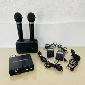 動作品　audio-technica オーディオテクニカ AT-CR700 ワイヤレスマイク AT-CLM7T 充電器 BC700 セット　i16609　 80サイズ発送