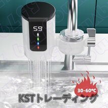 電気蛇口 電気温水ヒーター 3秒加熱 LEDデイ付き 温かいい 電気給湯器 電気温水器 簡単設置 家庭用 電気蛇口 3000W/110V キッチン_画像1