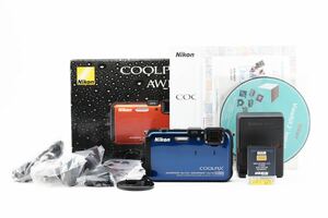 元箱付＊Nikon Coolpix AW100 ニコン クールピクス　コンパクトデジタルカメラ　オーシャンブルー