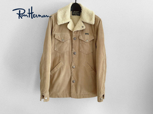 【OCEANS掲載】ロンハーマン RHC × Wrangler USコンチョ釦 裏ボア コーデュロイ ジャケット M RonHerman California