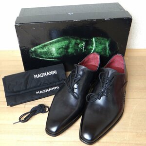 ◆ごえん堂◆未使用品◆MAGNANNI/マグナーニ 40◆靴 ドレスシューズ ビジネスシューズ 黒 箱・保管袋付 本革 レザー 男性用◆8