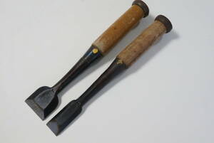 2301_19【送料無料】叩き鑿　2本セット　のみ山　40.5ｍｍ　23ｍｍ　　japanese carpenter chisel nomi