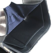 ディオール Dior サドル オブリーク 三つ折りコンパクトウォレット 財布 ジャガード×レザー ネイビー 【64352】_画像5