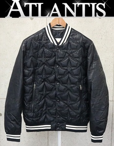 MONCLER 銀座店 モンクレール AUBURN レザー切替 ダウンジャケット メンズ ブルゾン size:4 黒 89718