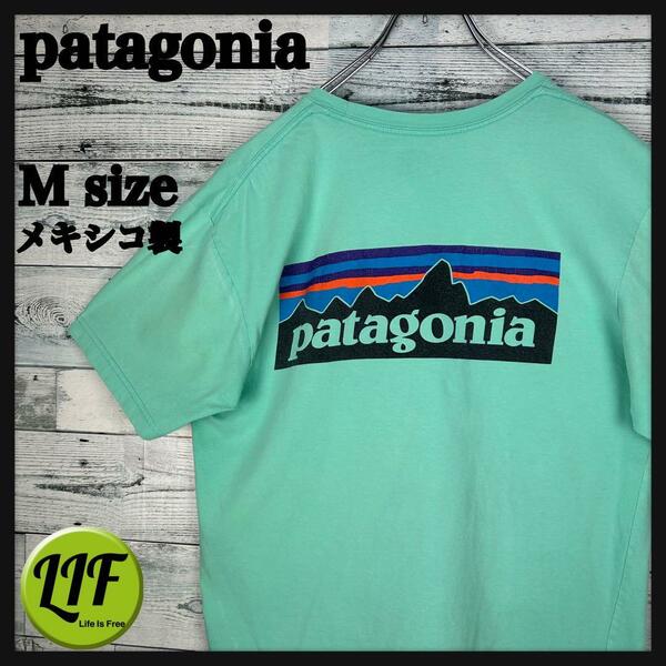 パタゴニア メキシコ製 ロゴプリント 半袖 Tシャツ グリーン M
