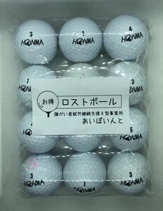 102-D1)HONMA D1 12個【ロストボール】