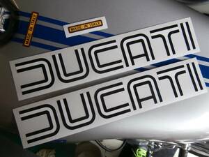 ☆DUCATIイモラタンク用☆お安く⇒5,300円 黒2本線(中は白)ベベル750SS/900SSブルーシルバー MADE IN TALY付の3枚組