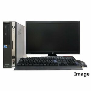 22型液晶付 中古パソコン Windows 7 Pro 64bit Microsoft Office Personal 2010付 富士通製Core i3/メモリ4G/新品SSD 480GB/DVD-ROM