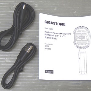 展示美品 ギガストーン スピーカー内蔵 Bluetooth カラオケ マイク KMH-9550B ブラック スマホ向け ボイスチェンジ機能 GIGASTONEの画像10