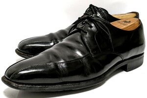 SCOTCH GRAIN　24.5cm ビジネスシューズ スワールトゥ　外羽根　ブラック　高級靴　本革　レザー　フォーマル　紳士靴　ドレス　送料無料