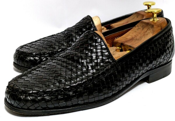 [イタリア製] BARNEYS NEWYORK 8 26cm ビジネスシューズ　ローファー　ブラック　本革　レザー　フォーマル　紳士靴　メンズ　送料無料