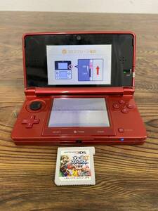 ニンテンドー3DS Nintendo 大乱闘スマッシュブラザーズカセット付き　赤　動作確認済み　初期化済み