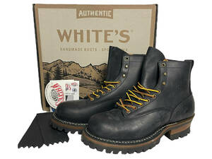  не использовался товар 8.5E WHITE'S BOOTS 350MVLTT SMOKE JUMPER LTT BLACK SMOOTH White's Boots затонированный джемпер черный гладкий 