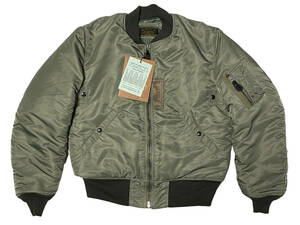 Неиспользованный L Size Buzz Rickson's BR13573 Тип MA-1 Slender Buzz Rik Sons Flight Jacket Sage Green