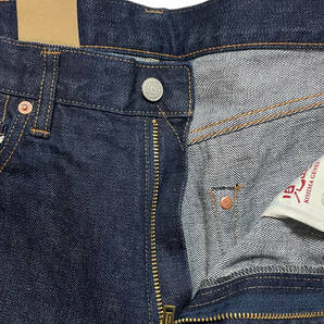 未使用品 W34 児島ジーンズ KOJIMA GENES RNB-102WW 15oz セルビッチ パイプドワイドストレート デニム ジーンズ ジッパーフライの画像5