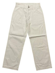 未使用品 32 児島ジーンズ KOJIMA GENES BASIC BAKER PANTS ベーシックベイカーパンツ HBT ヘリンボーンツイル オフホワイト