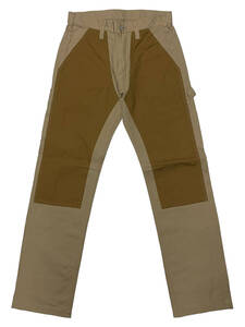 未使用品 30 KOJIMA GENES 児島ジーンズ RNB-1313 FUJIKINBAI FARMER PANTS 富士金梅帆布 ファーマーパンツ ベージュブラウン ダブルニー