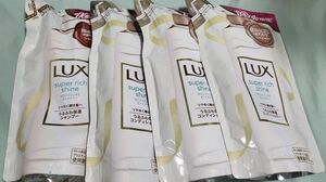 LUX　ラックス　スーパーリッチシャイン　モイスチャー　うるふわ保湿　シャンプー　コンディショナー　　4個セット　詰め替え