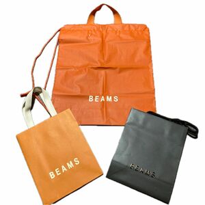 BEAMS 紙袋 肩掛けビニールバッグ SET