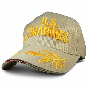 USMC U.S.MARINES アメリカ海兵隊 ミリタリーキャップ 3D刺繍 アポロキャップ サンドカラー(ベージュ系) 帽子
