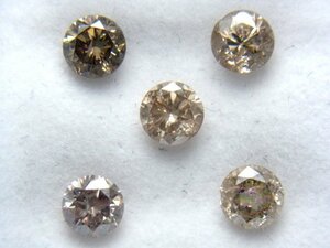 [Shimoe]最落無し！１円～ブラウンカラー系　Iクラス　合計１．１４ｃｔ　天然ダイヤルース