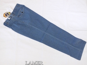 40270-1【ＬＡＭＥＲ】脇アジャスター付きツータッグストレッチGパン/ブルー /S寸（ウエスト67cm～73cm）股下90cm