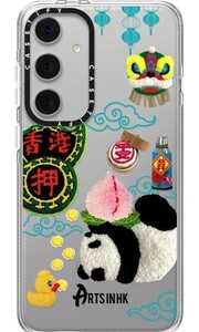 高級　CASETiFY クリア ケース Samsung Galaxy S24+ MIL規格準拠 (3x MIL-STD-810G) 2mからの落下試験をクリア　パンダ　レア　かわいい　