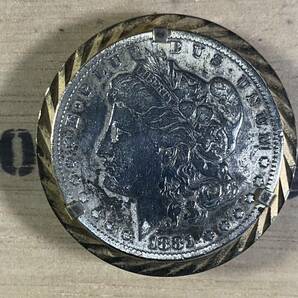 1881年 モルガン ダラー 銀貨 1ドル シルバー モルガンド リバティ イーグル アメリカ合衆国造幣局 アンティークコインマネークリップの画像5